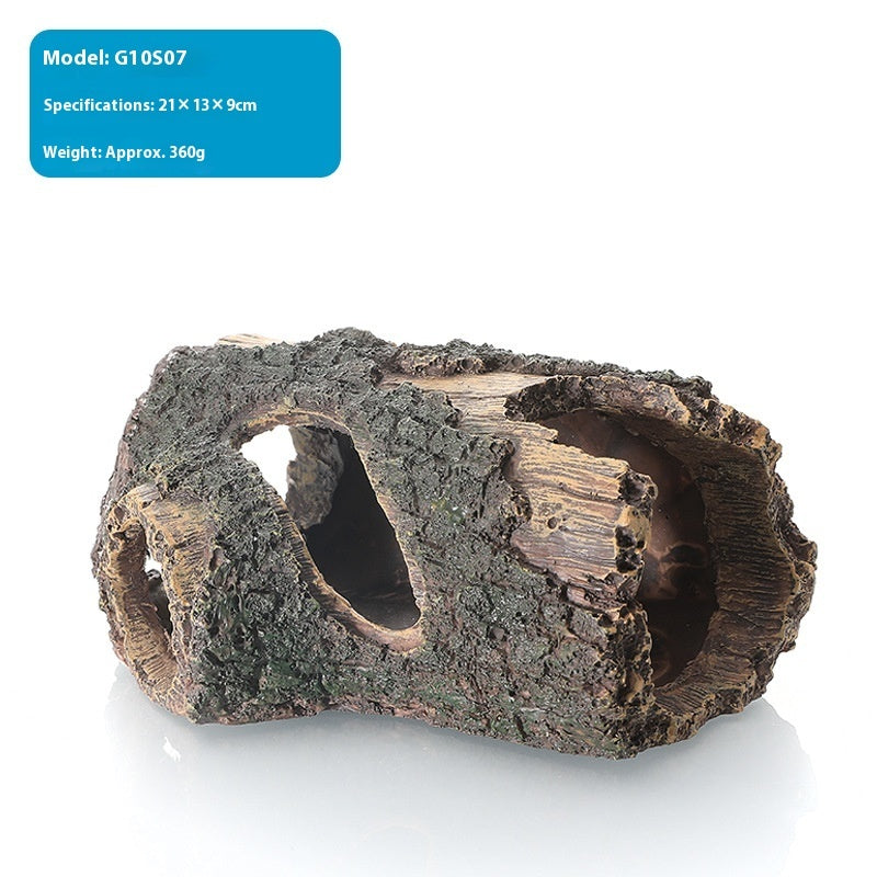 Aquarium Set Resin Decorations Wood Debris Escape