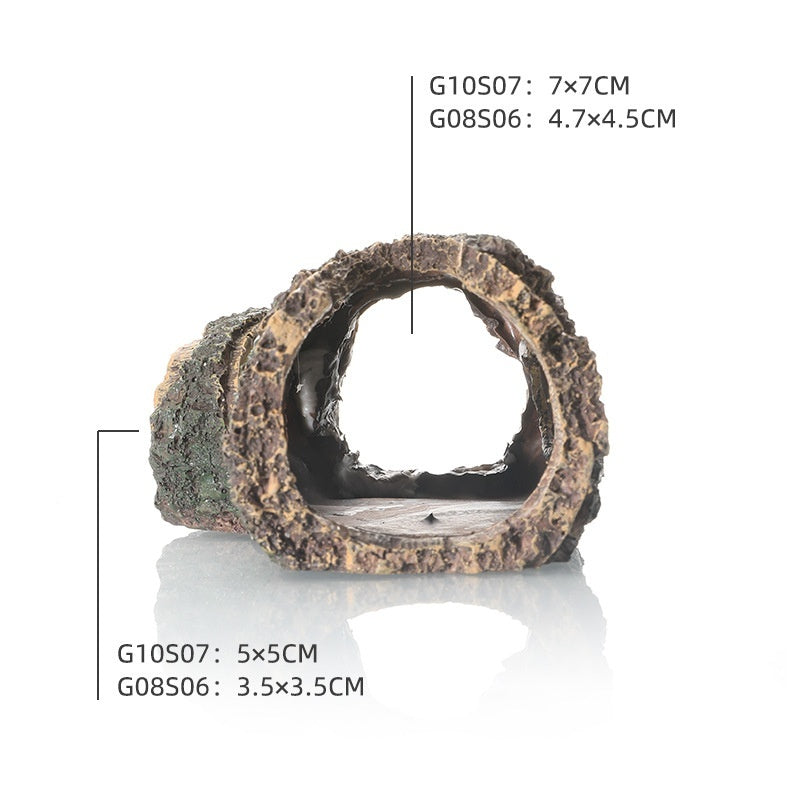 Aquarium Set Resin Decorations Wood Debris Escape