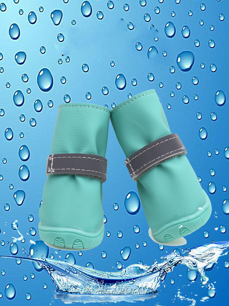 New Reflective Strappy Dog Shoes Puppy Rain Boots