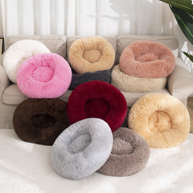Kennel Round Cotton Pet Winter Warm Bed