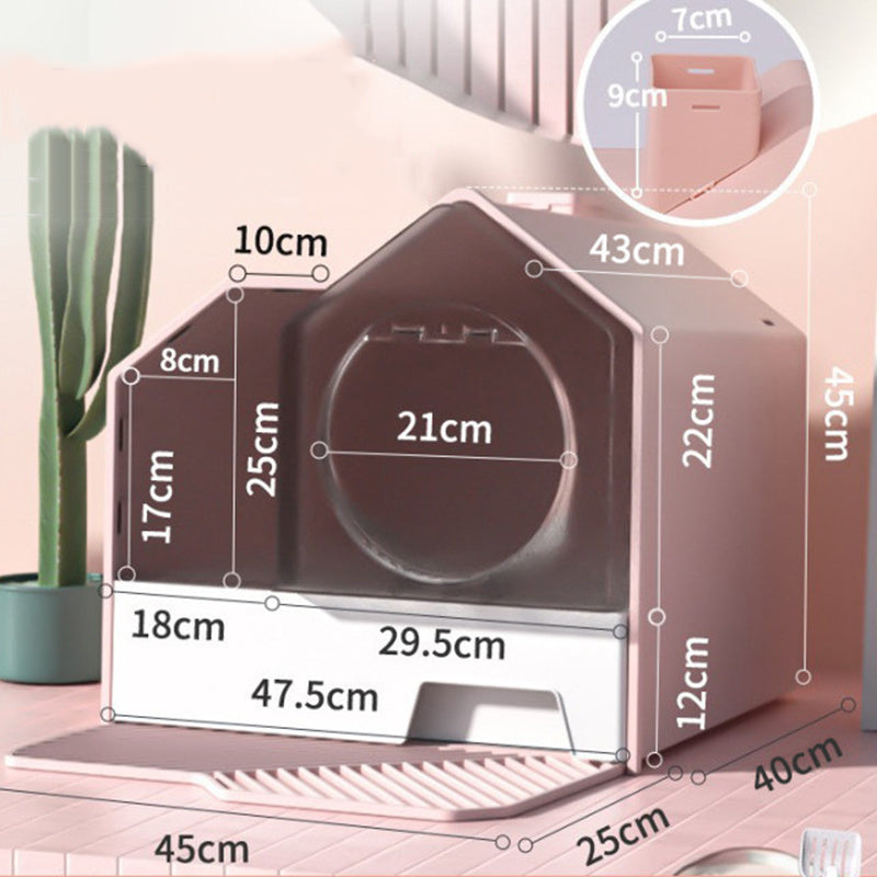 Fully Enclosed Household Anti-splash Cat Litter Box