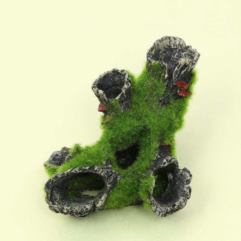Fish Tank Decoration Imitation Moss Tree