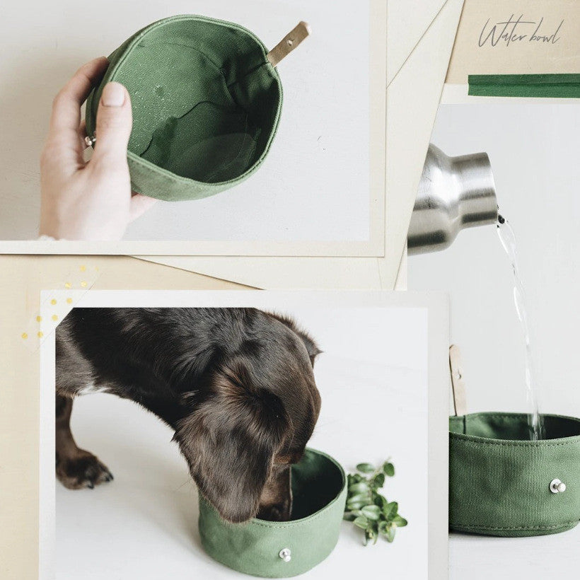 Folding Dog Bowl Canvas Dog Tableware