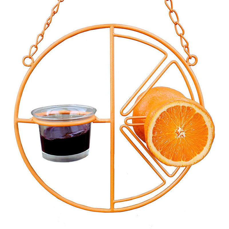 Bird Feeder Orange Fruit Outdoor Hanging