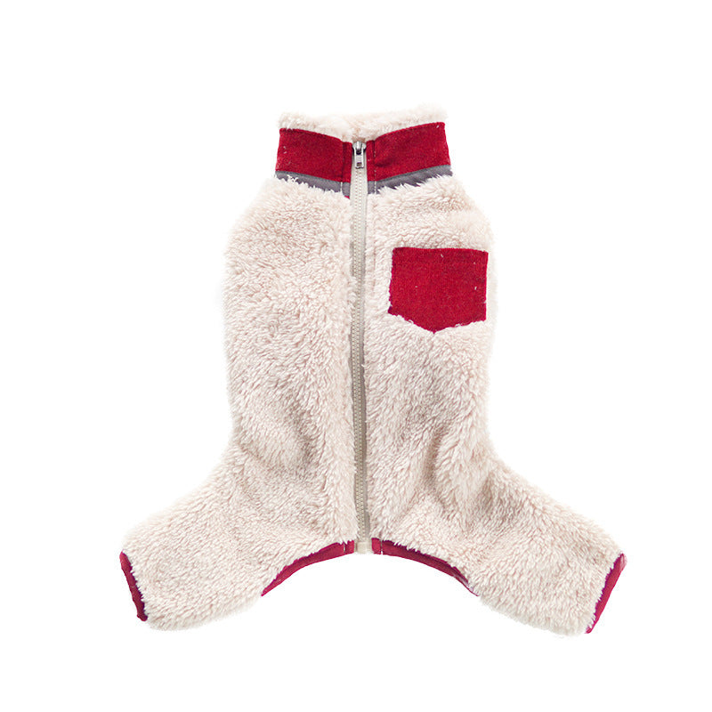 Pet Winter Plush Collar Padded Coat