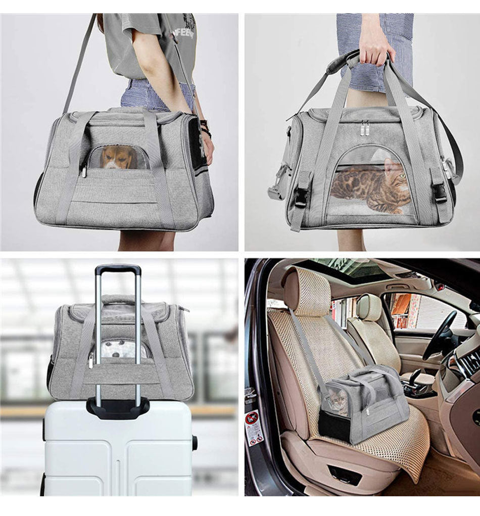 Portable One Shoulder Diagonal Cross Pet Box