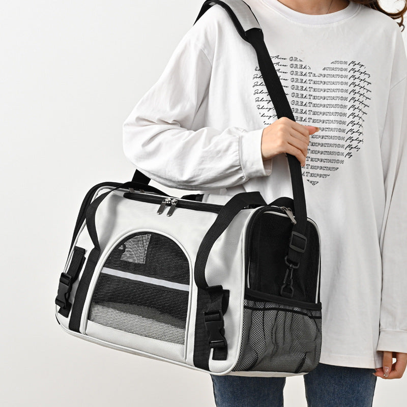 Portable One Shoulder Diagonal Cross Pet Box