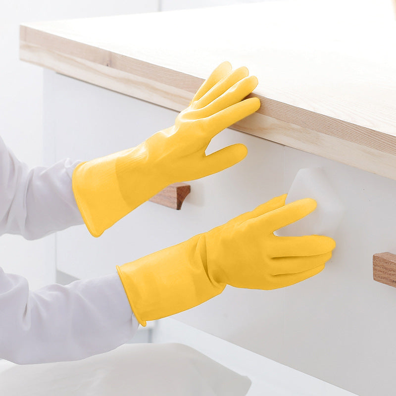 Thickened Rubber Band Dishwashing Gloves Household