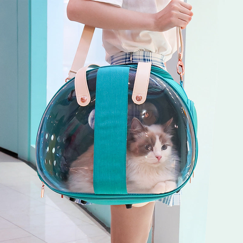 Double Fish Transparent Dog Bag Puppy Cat