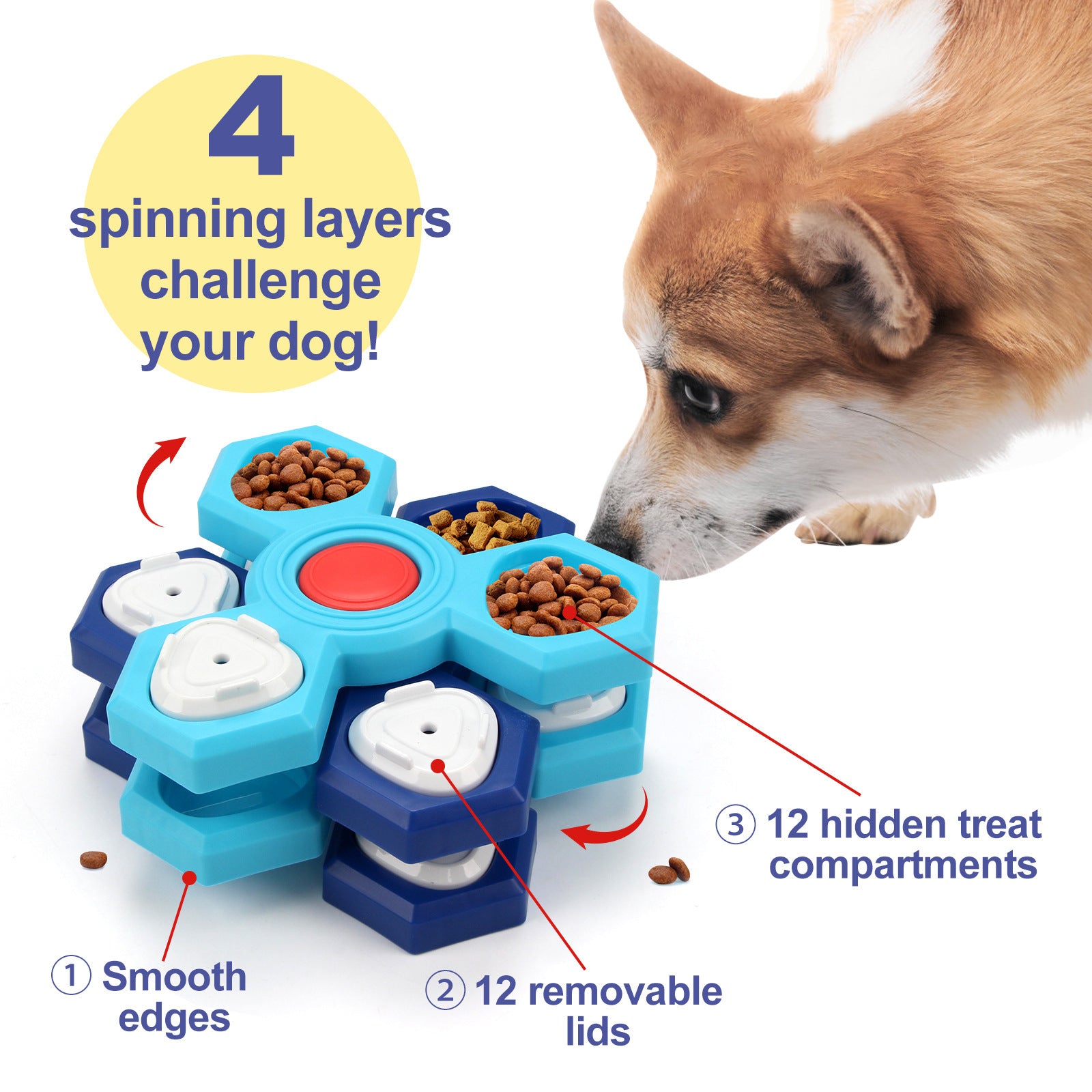 Dog Puzzle Toys Interactive Treat Dispensing Pet