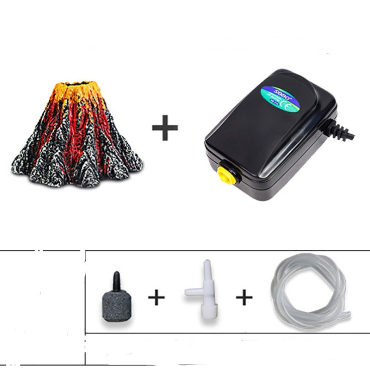 Fish Tank Creative Ornament Volcano Package