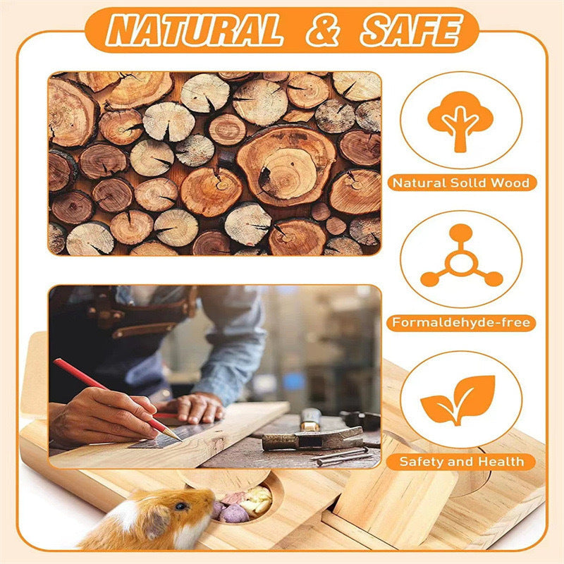 Wooden Hamster Feeder