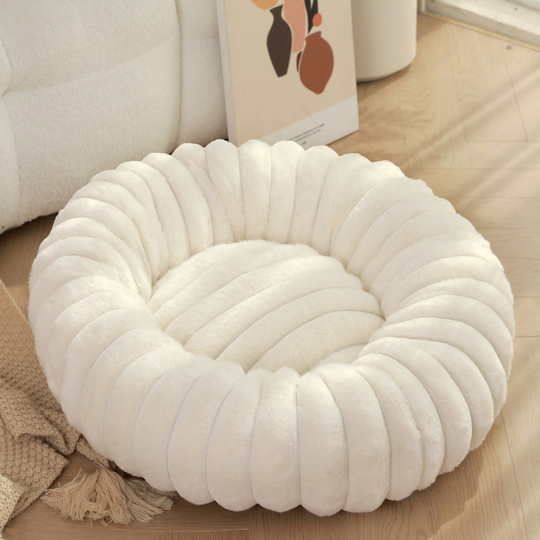High Weight Pet Straight Rabbit Plush Bed