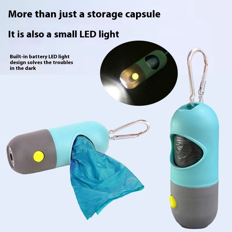 Led Light Pet Waste Bag Dispenser For Dogs Cats