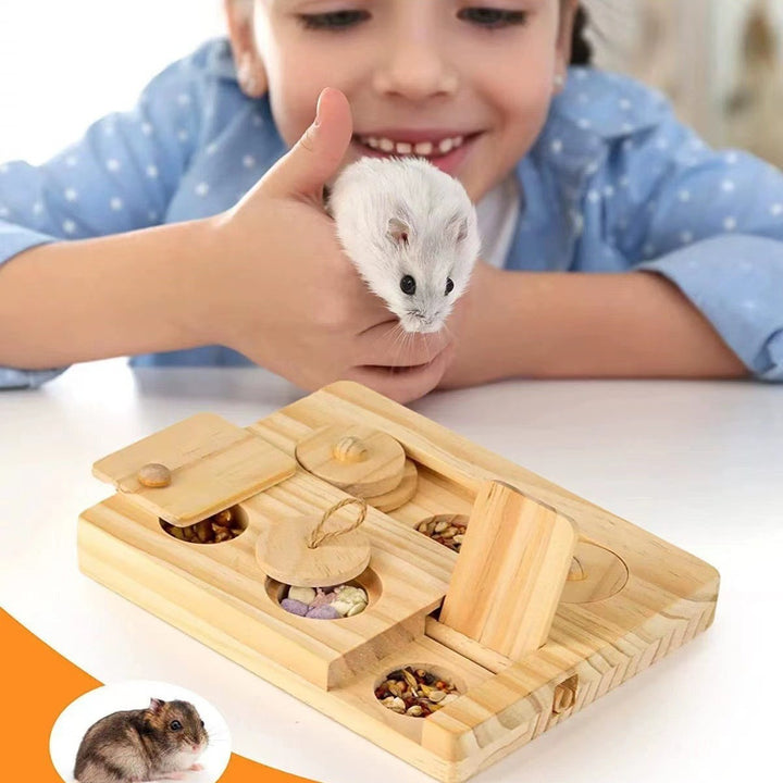 Wooden Hamster Feeder