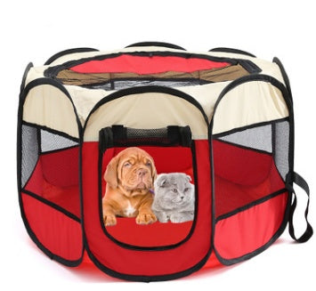 Folding Octagonal Pet Fence Cat And Dog Kennel