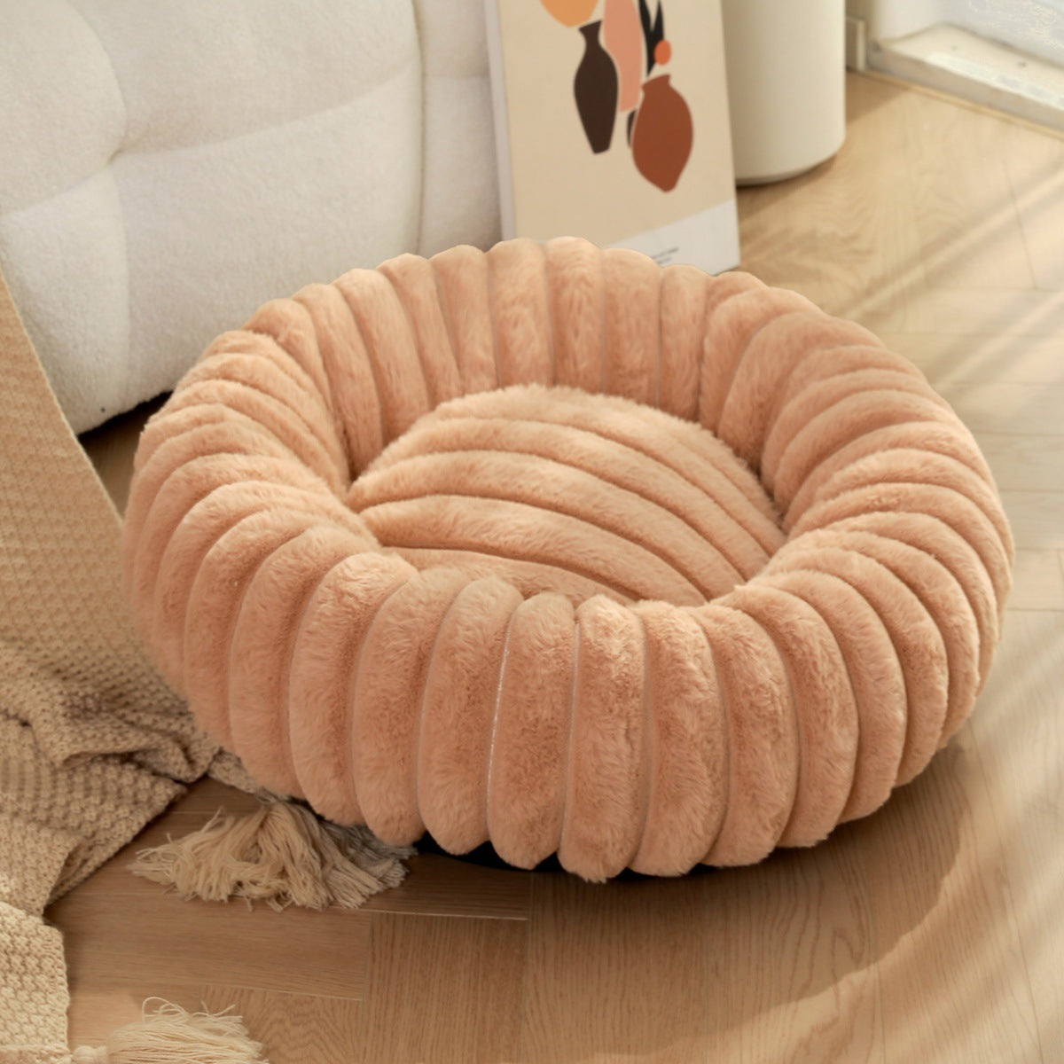 High Weight Pet Straight Rabbit Plush Bed