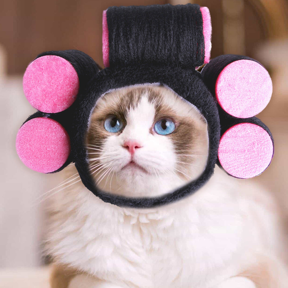 Curly Hair Pet Hat Cat Funny Dress Up