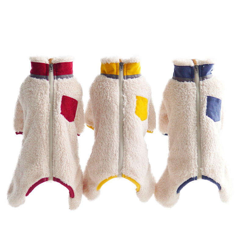 Pet Winter Plush Collar Padded Coat