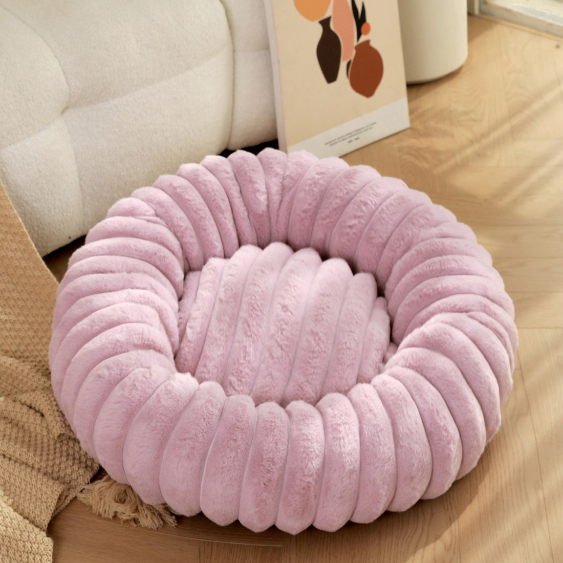 High Weight Pet Straight Rabbit Plush Bed
