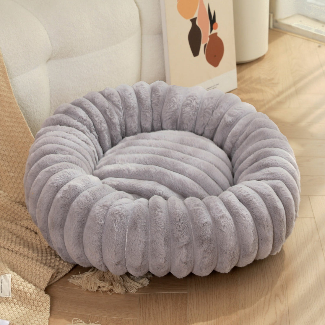 High Weight Pet Straight Rabbit Plush Bed