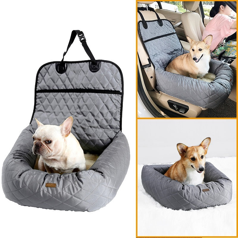 2 In 1 Pet Dog Carrier Folding Car Seat Pad