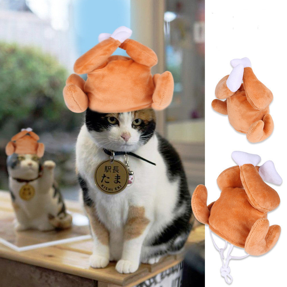 Curly Hair Pet Hat Cat Funny Dress Up