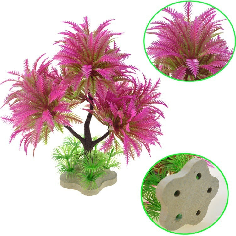 Fish Tank Landscape Artificial Water Grass Tree