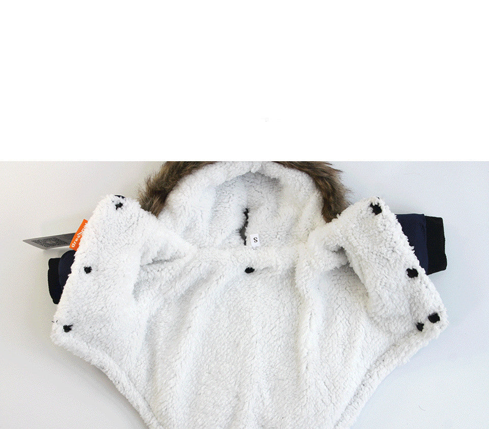 Pet Warm Coat Traction Rope Clothes