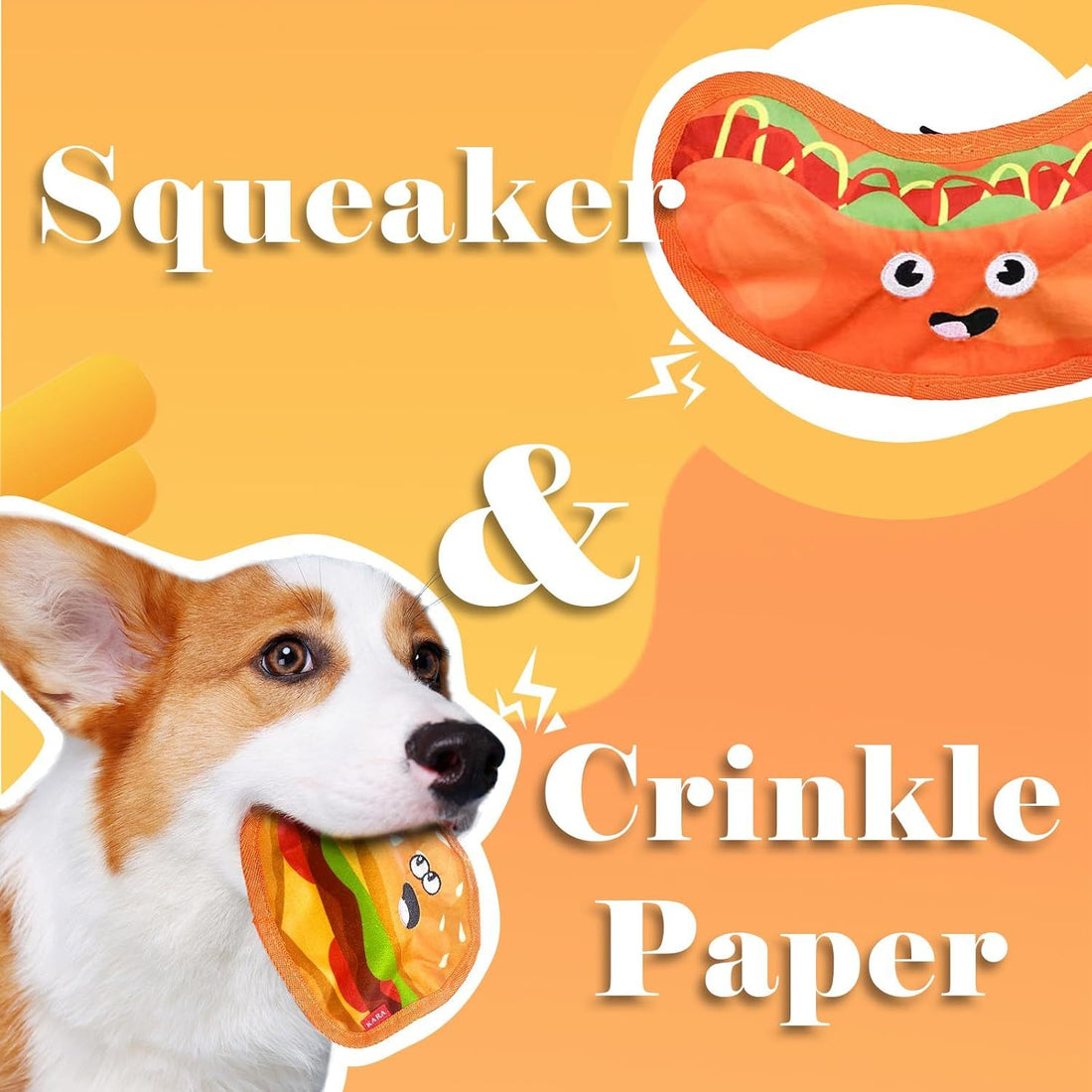 Crinkle Squeaky Dog Toys