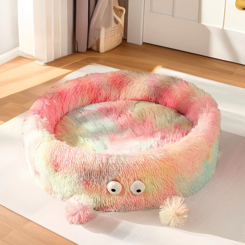 Winter Warm Cute Eye Small Monster Pet Bed