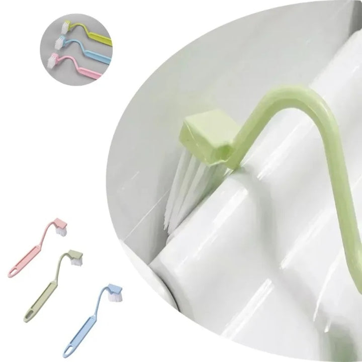 Curved Toilet Brush Gap Cleaning Tool Bathroom