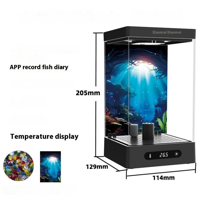 Bluetooth Version Douyu Special Cylinder Small Fish Tank