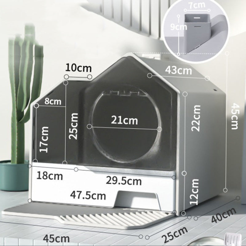 Fully Enclosed Household Anti-splash Cat Litter Box