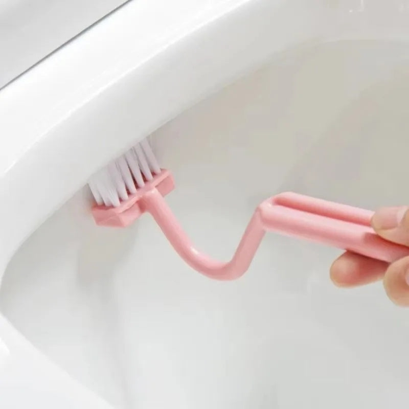 Curved Toilet Brush Gap Cleaning Tool Bathroom