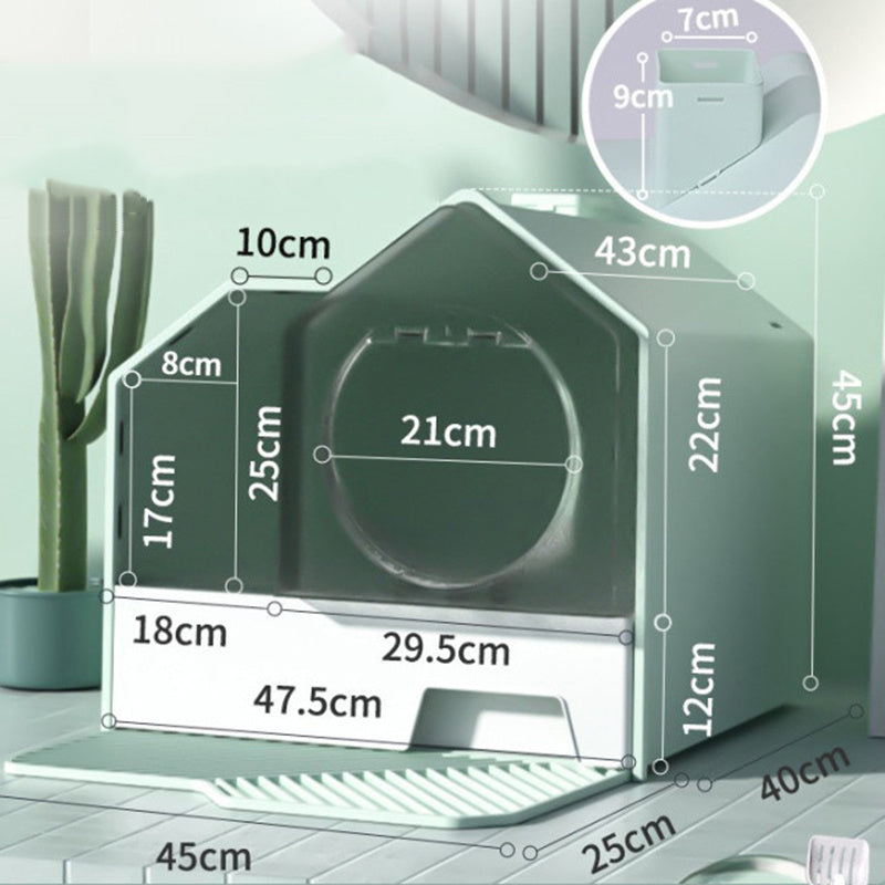 Fully Enclosed Household Anti-splash Cat Litter Box