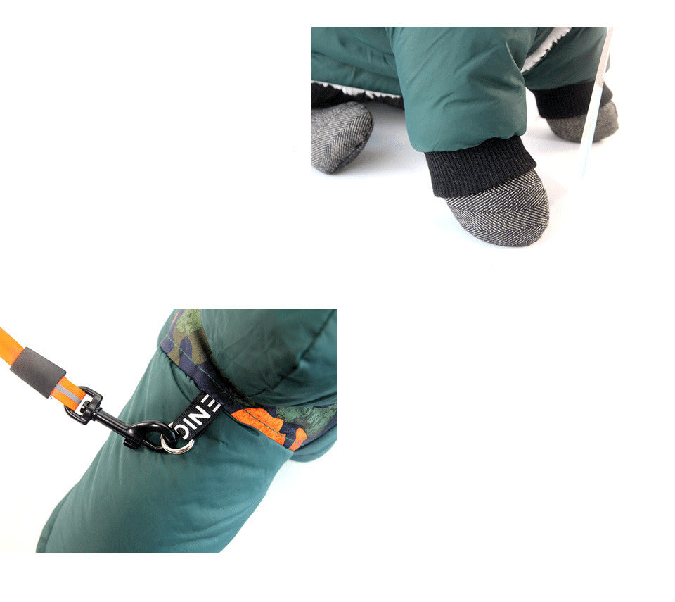 Pet Warm Coat Traction Rope Clothes