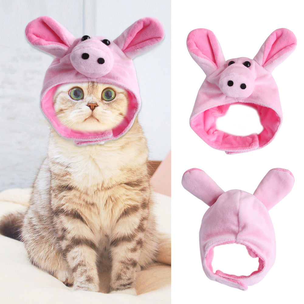 Curly Hair Pet Hat Cat Funny Dress Up