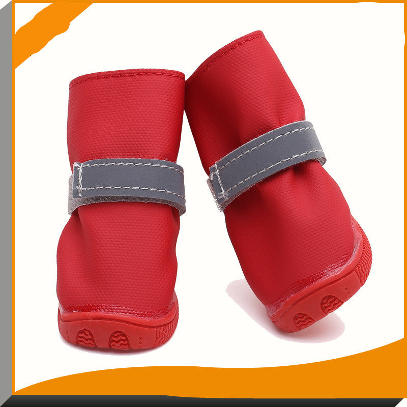 New Reflective Strappy Dog Shoes Puppy Rain Boots