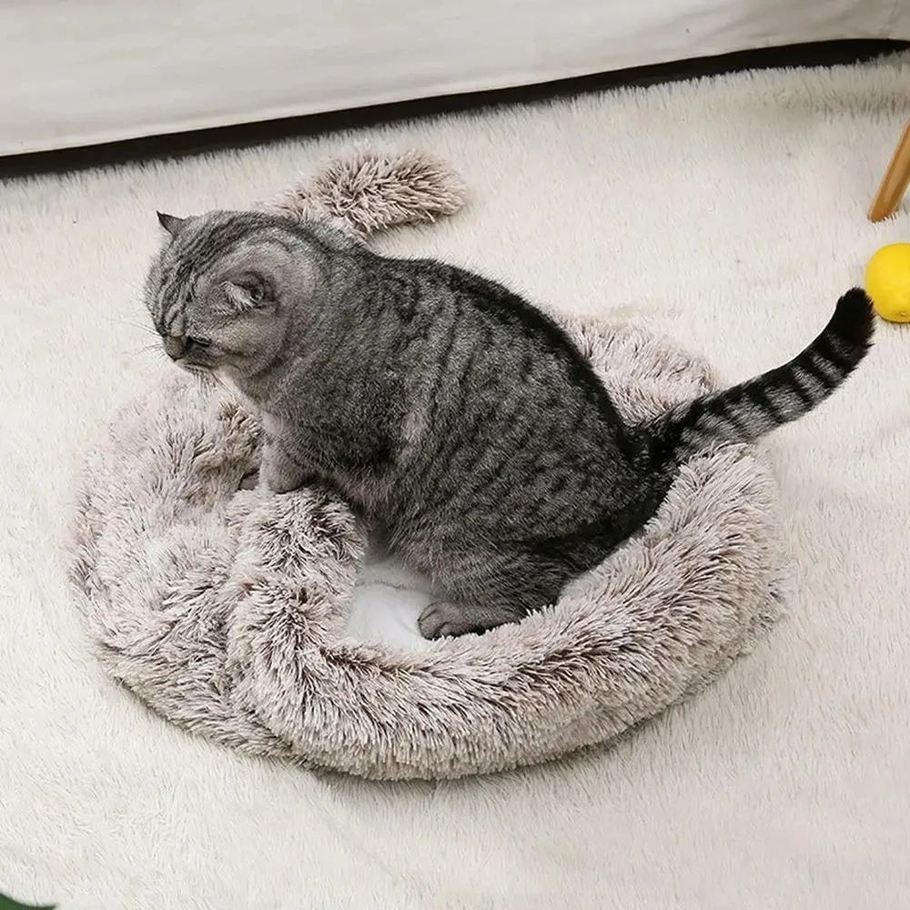 Plush Hideout House Winter Warm Pet Bed