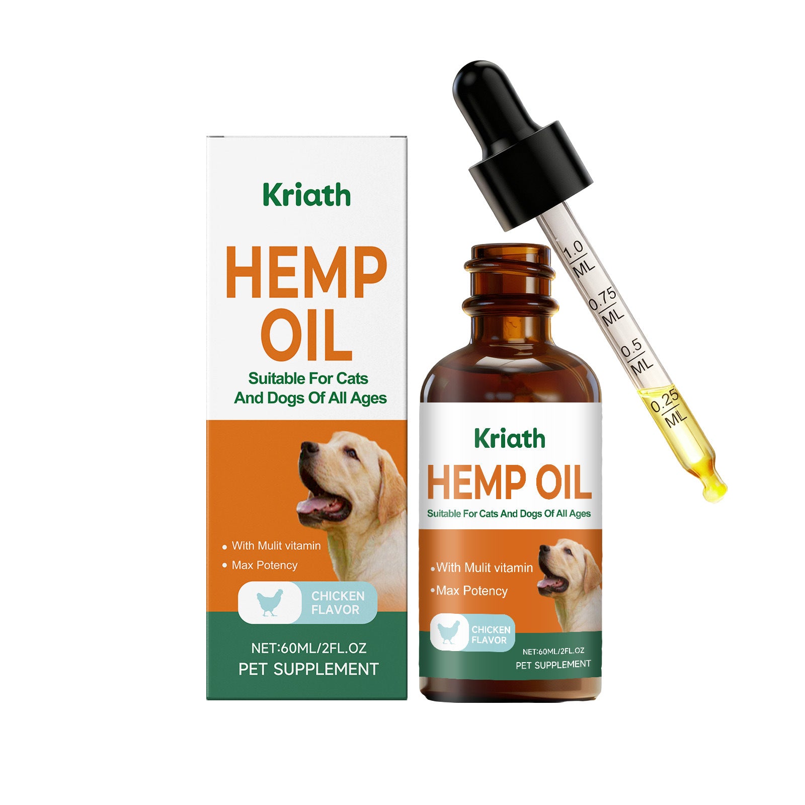 Cat And Dog Hemp Seed Oil Vitality Drops