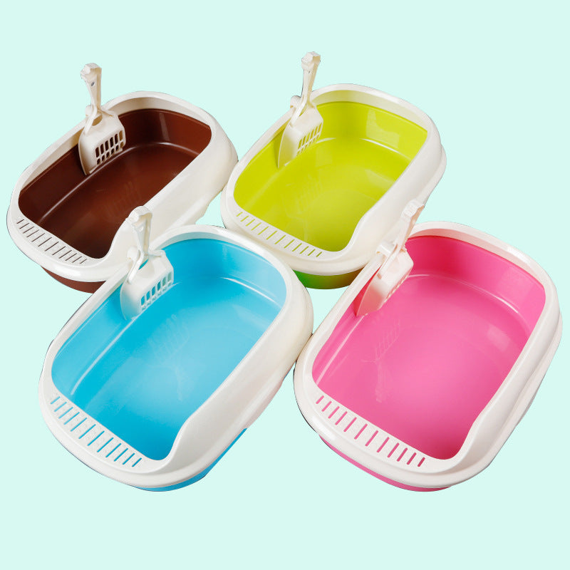 Pet Cat Litter Box With Shovel Polyester Box
