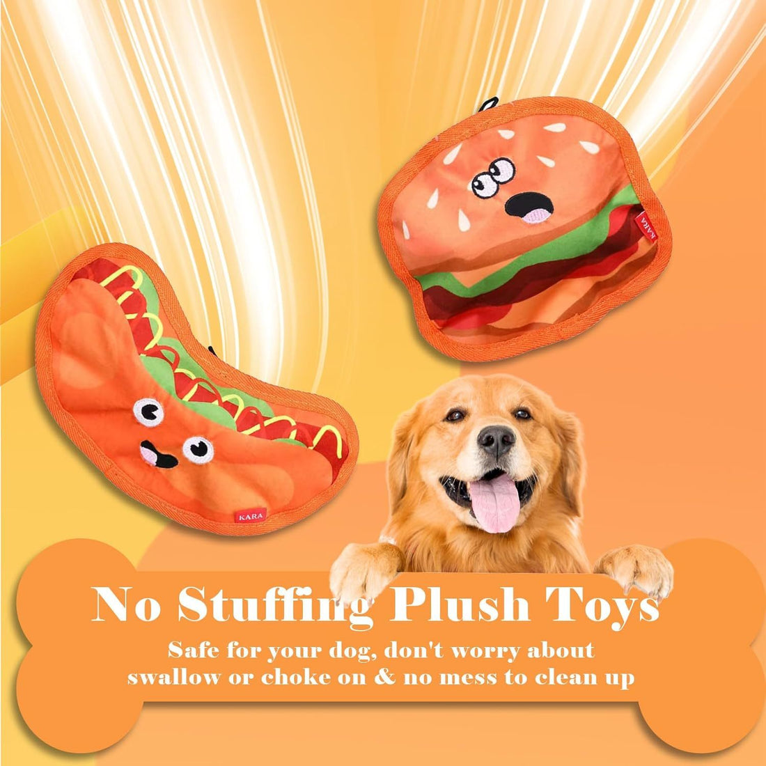 Crinkle Squeaky Dog Toys